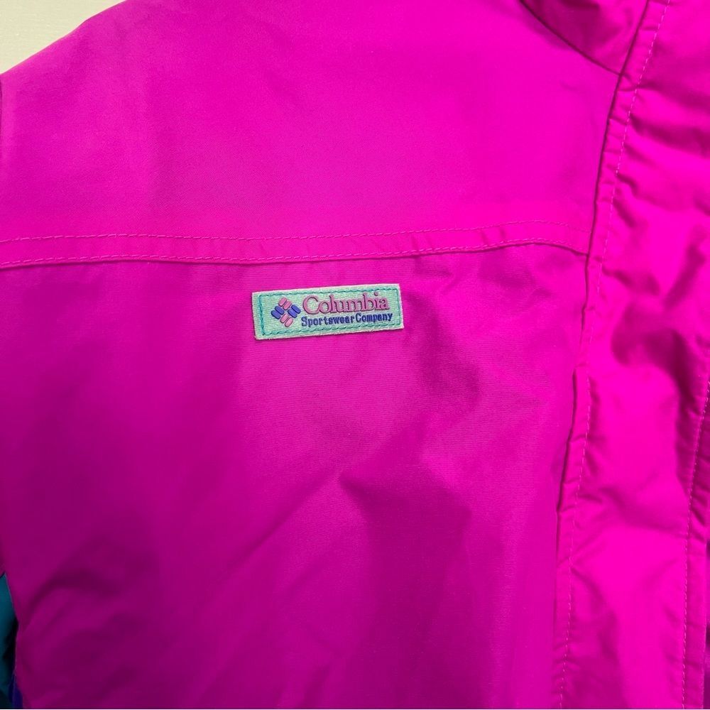 Columbia 80s bugaboo fleece windbreaker coat/winter Jacket Vintage Small Purple - Picture 2 of 9